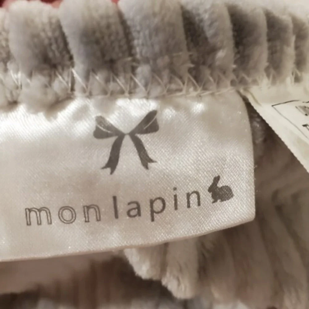 MON‎ LAPIN  Lovey Elephant  Embroided Eyes Ribbed Security Blanket
